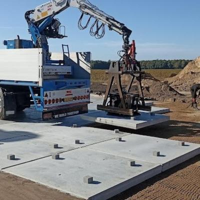 Betonplaten leggen